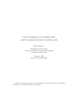 On the marginal cost of public funds and the optimal provision of