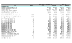 Item Quantity Price Extension Price Extension Contractor