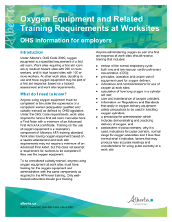 Oxygen Equipment and Related Training