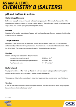 pH and buffers in action