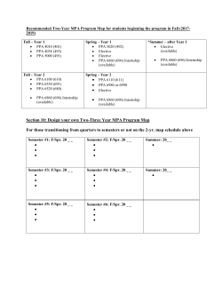 Section 10: Design your own Two-Three Year MPA Program Map