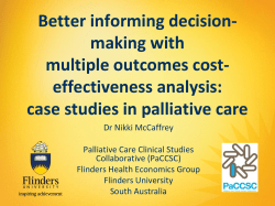 Better informing decision- making with multiple outcomes cost