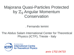 Majorana Quasi-Particles Protected by Z2 Angular Momentum