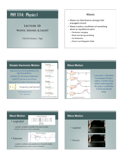 PHY 1114: Physics I