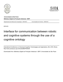 Interface for communication between robotic and cognitive systems