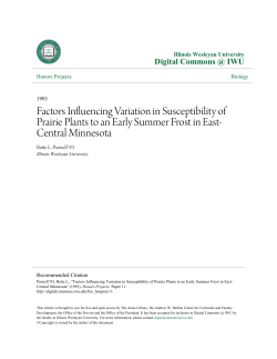 Factors Influencing Variation in Susceptibility of Prairie Plants to an