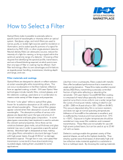 How to Select a Filter