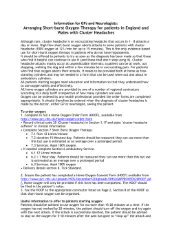 Information for GPs and Neurologists: Arranging Short