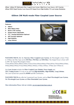 650nm 3W Multi-mode Fiber Coupled Laser Source