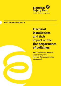 Electrical installations and their impact on the fire performance of