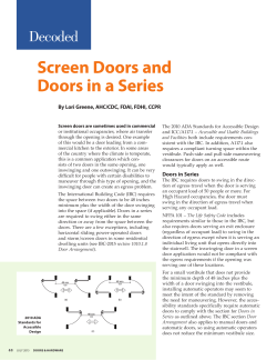 Screen Doors and Doors in a Series