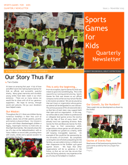 Fall 2015 - Sports Games for Kids