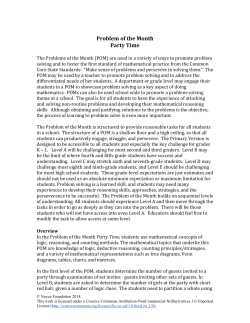 Problem of the Month Party Time