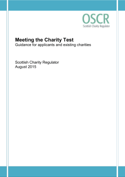 Meeting the Charity Test