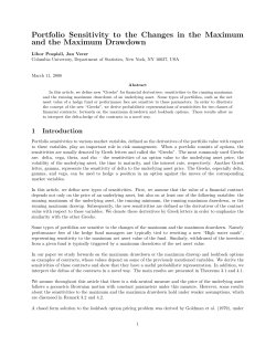 Portfolio Sensitivity to the Changes in the Maximum and the