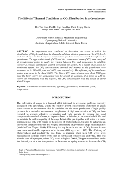 The Effect of Thermal Conditions on CO2 Distribution in a Greenhouse