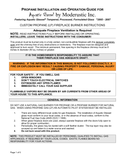 Propane Burner Installation