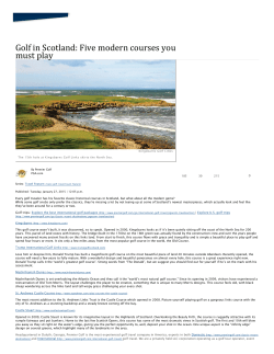 Golf in Scotland: Five modern courses you must play