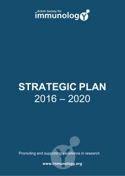 Strategy 2016 - 2020 - British Society for Immunology