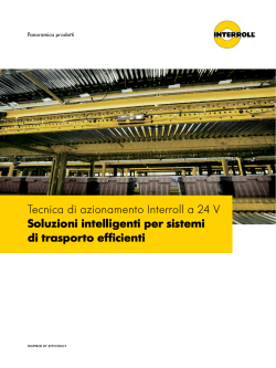 Tecnica di azionamento Interroll a 24 V Soluzioni intelligenti per