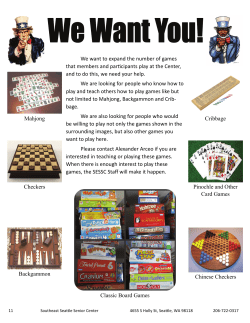 Mahjong Cribbage Checkers Pinochle and Other Card Games