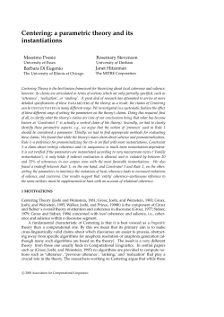 Centering: a parametric theory and its instantiations