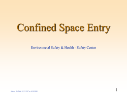 Confined Space Entry