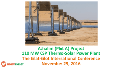 Ashalim - Eilat-Eilot Renewable Energy Initiative