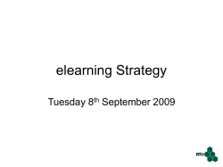 elearning Strategic Meeting