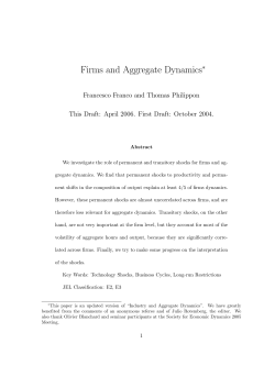 Firms and Aggregate Dynamics - NYU Stern School of Business