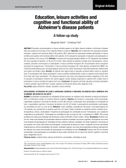 Education, leisure activities and cognitive and functional ability of