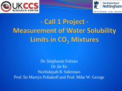 Measurement of Water Solubility Limits in CO2 Mixtures to Ensure