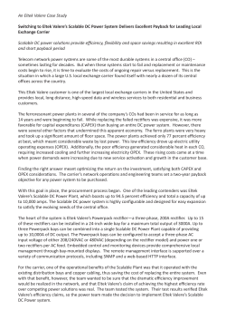 An Eltek Valere Case Study Switching to Eltek Valere`s Scalable DC