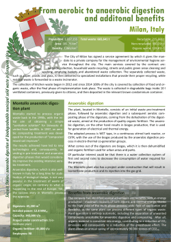 From aerobic to anaerobic digestion and additonal benefits