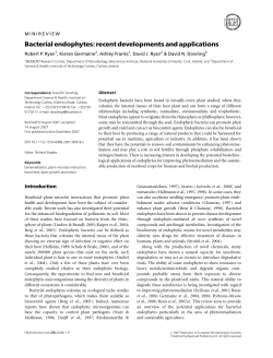 Bacterial endophytes: recent developments and applications