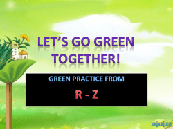 Let`S Go GREEN TOGETHER!