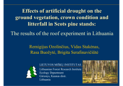 Effects of artificial drought on the ground vegetation, crown condition