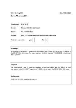 Paper on Telensa system for CEPT Jan 2013 meeting