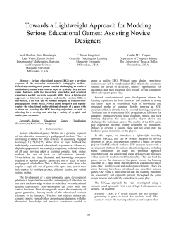 Towards a Lightweight Approach for Modding Serious Educational