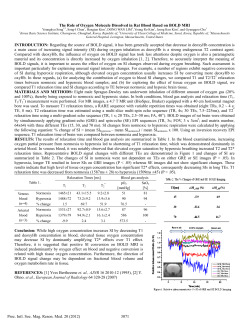 The Role of Oxygen Molecule Dissolved in Rat Blood Based