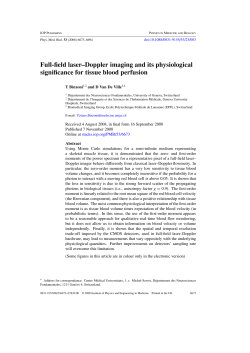 Full-field laser--Doppler imaging and its physiological significance