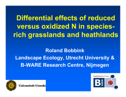 Differential effects of reduced versus oxidized N in species