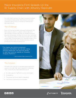 Major Insurance Firm Speeds Up the BI Supply Chain with Attunity