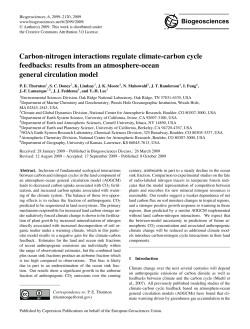 Carbon-nitrogen interactions regulate climate