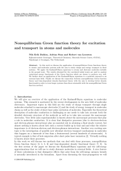 Nonequilibrium Green function theory for excitation and transport in