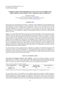 understanding the performance of plants on non