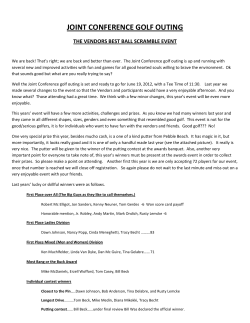 JOINT CONFERENCE GOLF OUTING