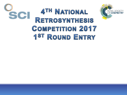 4th Retrosynthesis Competition 2017 Template Round 1
