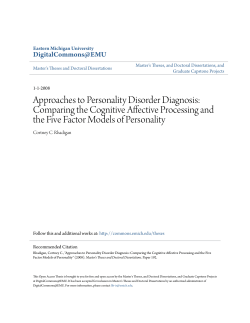 Approaches to Personality Disorder Diagnosis