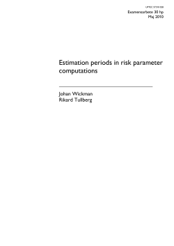 Estimation periods in risk parameter computations